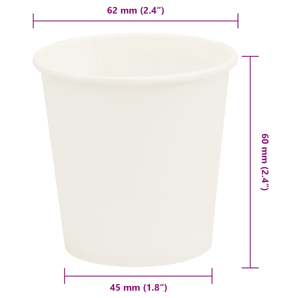 papirnate šalice za kavu 1000 kom 4 oz 100 ml bijele