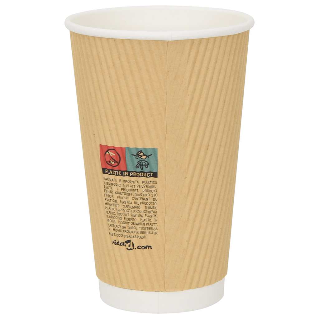 papirnate šalice za kavu 500 kom 16 oz 400 ml smeđe