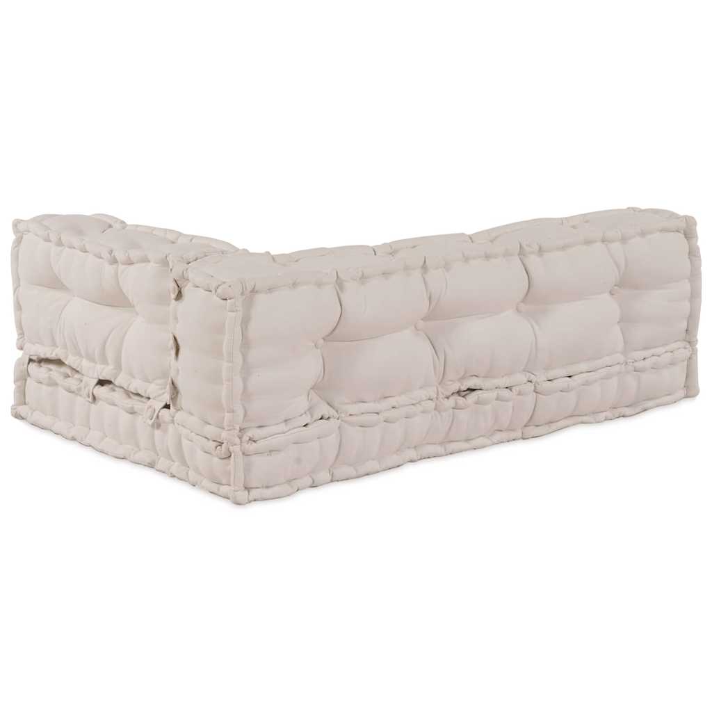 Jastučić za paletni kauč 3 pcs Krem 120 x 80 x 34 cm Tkanina