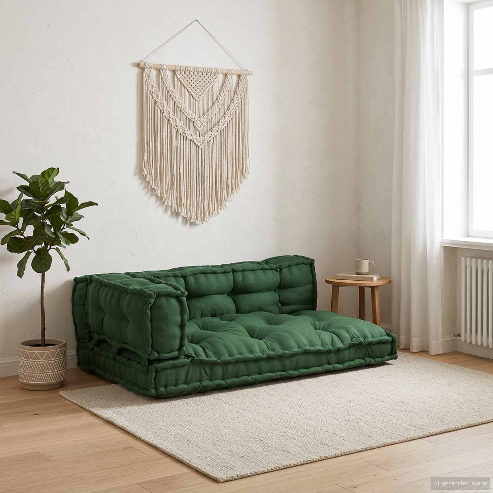 Jastučić za paletni kauč 3 pcs Zelena 120 x 80 x 38 cm Tkanina