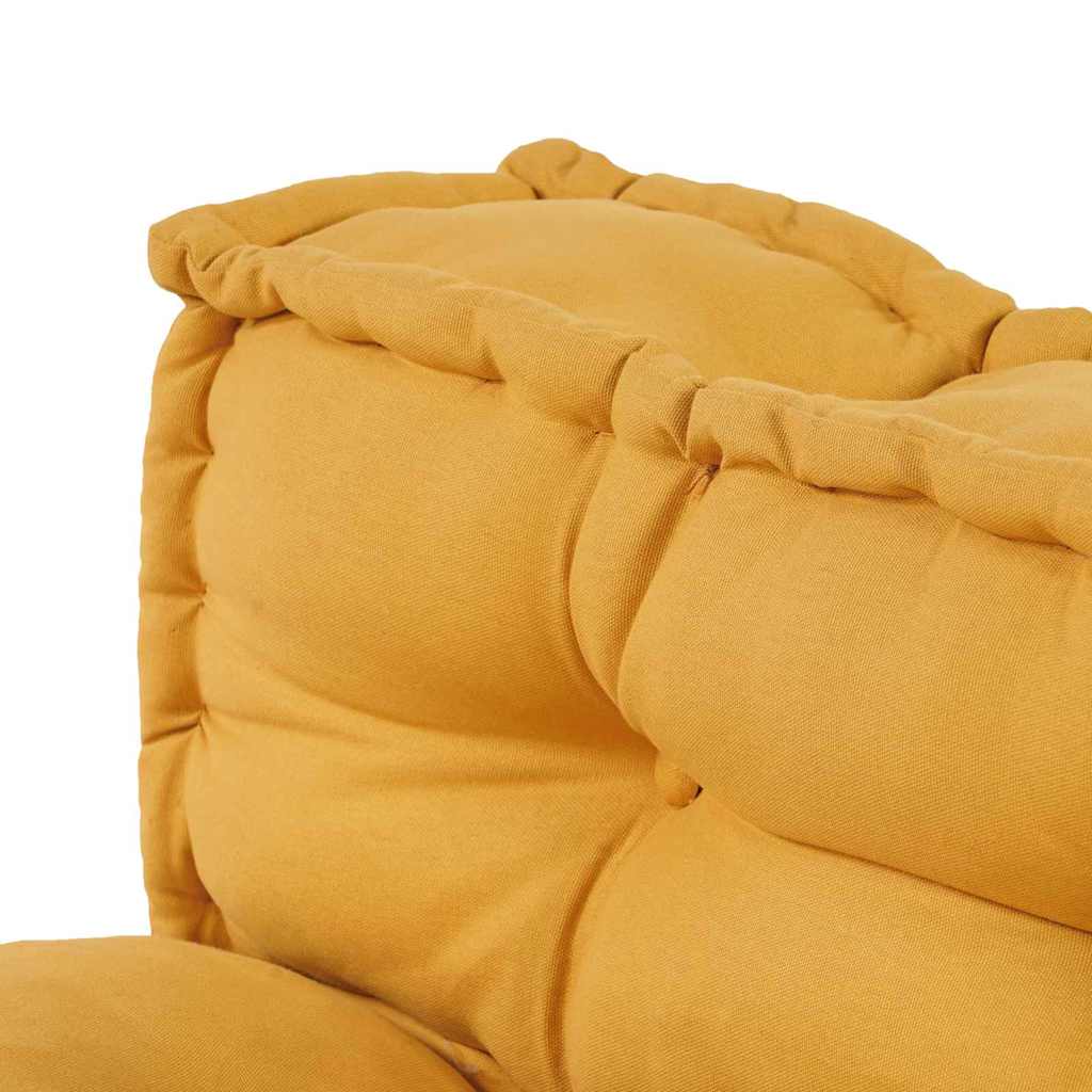 Jastučić za paletni kauč 2 pcs Žuta 120 x 80 x 38 cm Tkanina