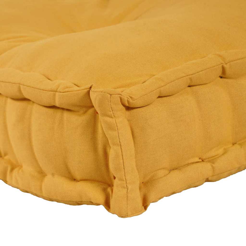Jastučić za paletni kauč 2 pcs Žuta 120 x 80 x 38 cm Tkanina