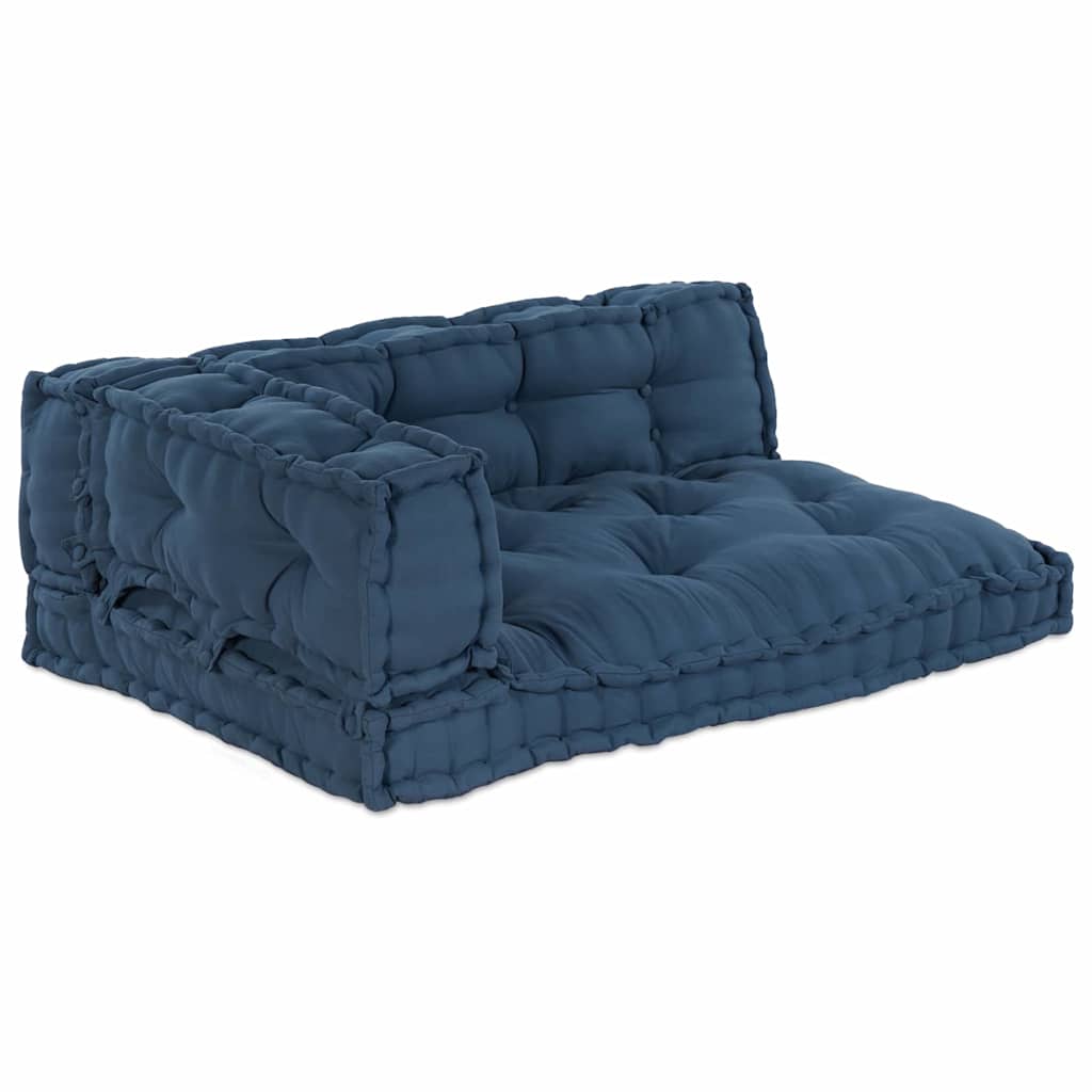 Jastučić za paletni kauč 3 pcs Indigo 120 x 80 x 38 cm Tkanina