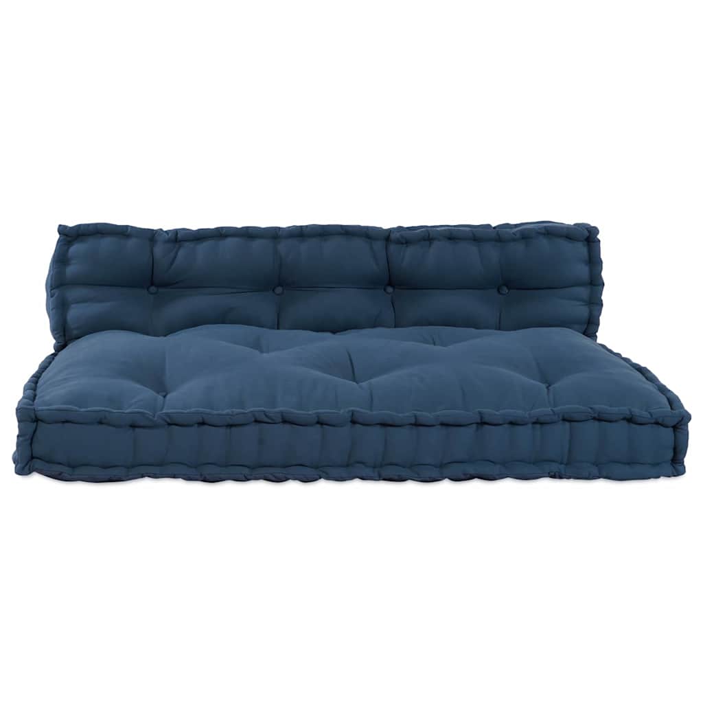 Jastučić za paletni kauč 2 pcs Indigo 120 x 80 x 38 cm Tkanina