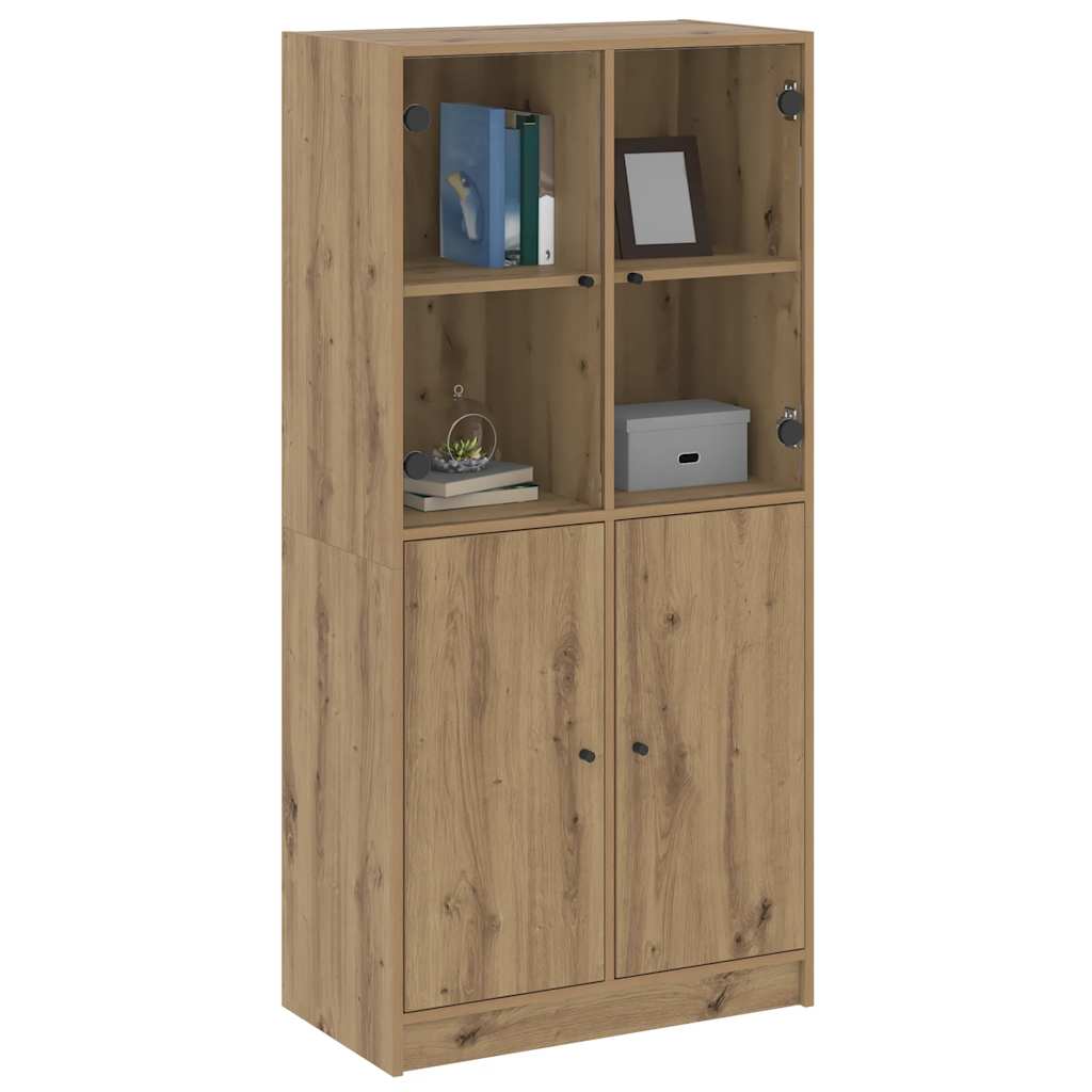 Visoka komoda s vratima 68x37x142 cm konstruirano drvo