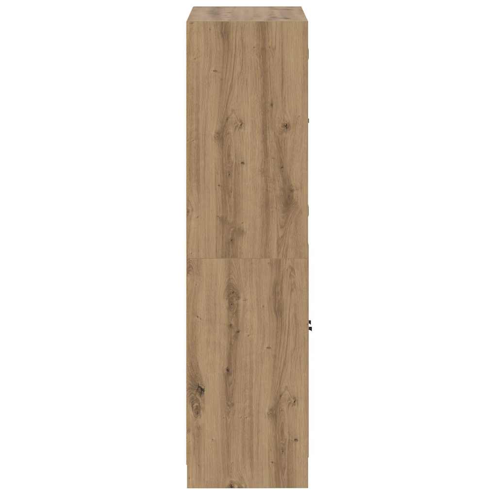 Visoka komoda s vratima 68x37x142 cm konstruirano drvo