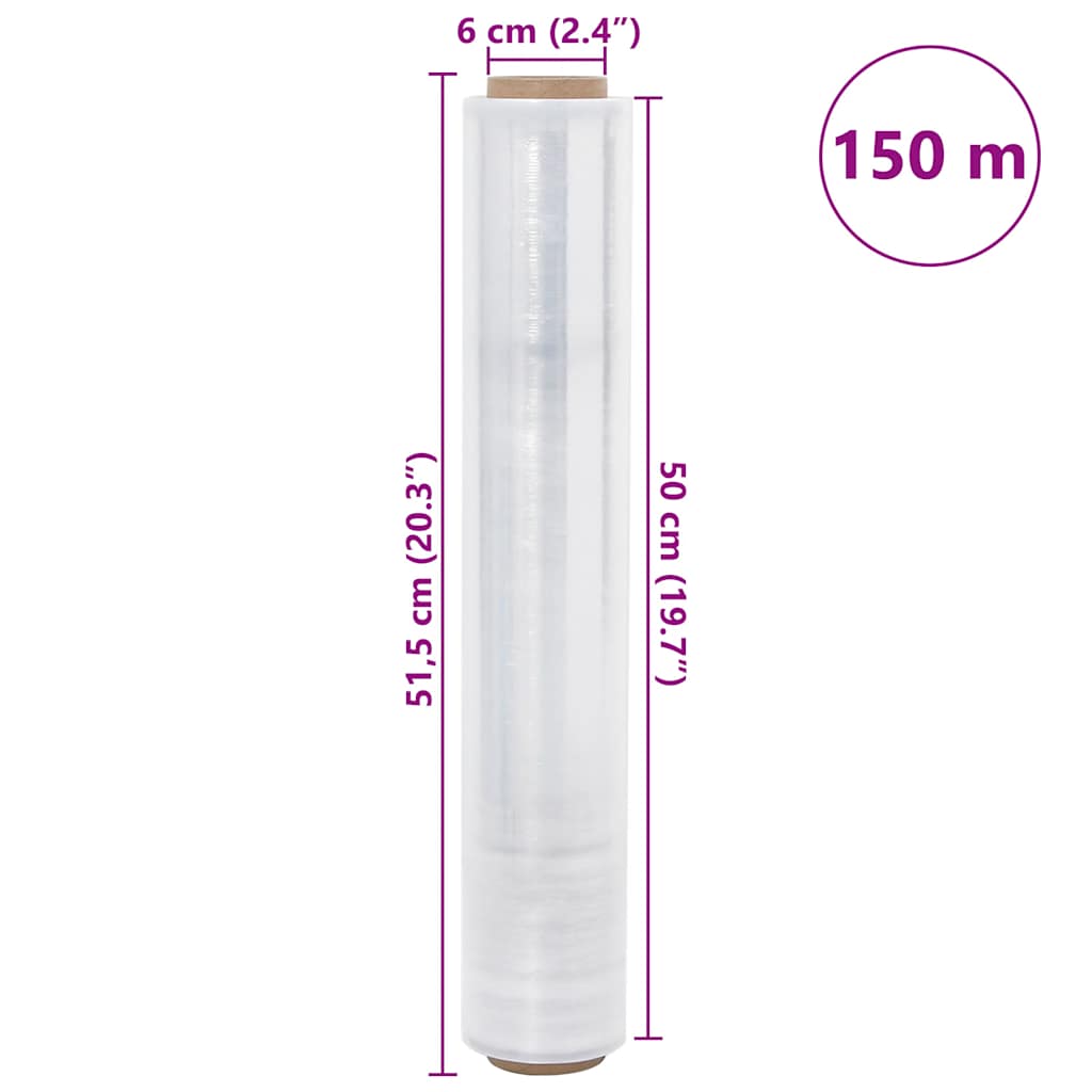 rastezljiva folija 2 kom prozirna 30 μm 50 cm x 150 m