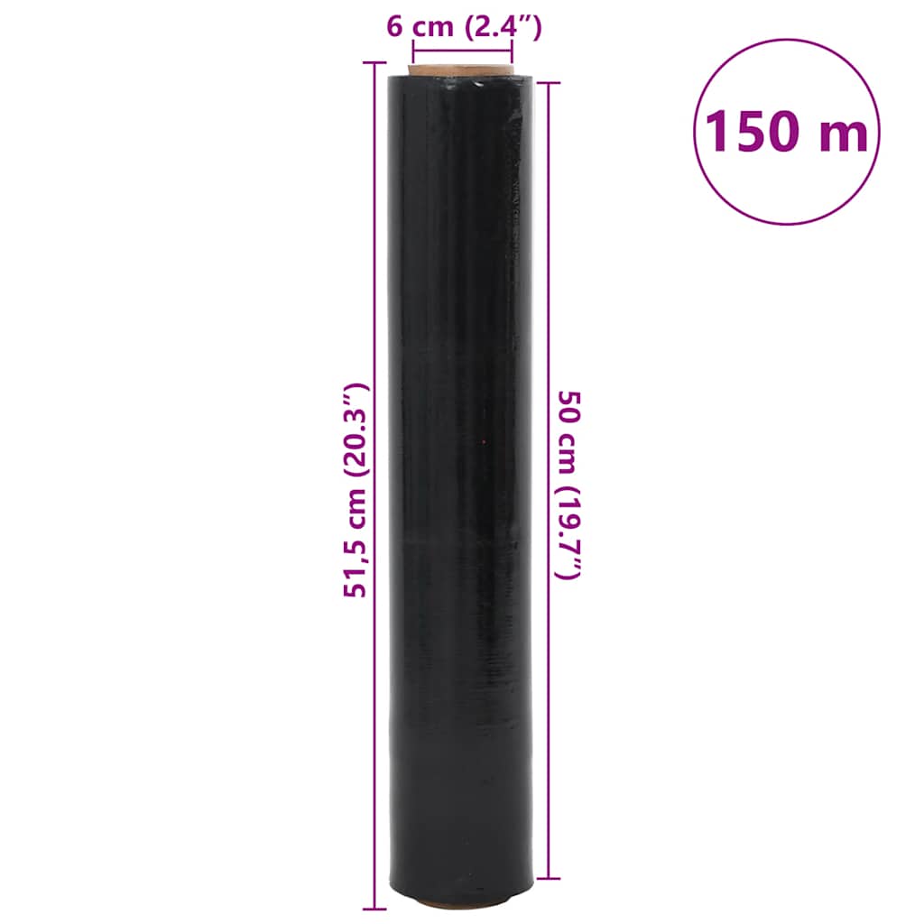 rastezljiva folija 2 kom crna 30 μm 50 cm x 150 m