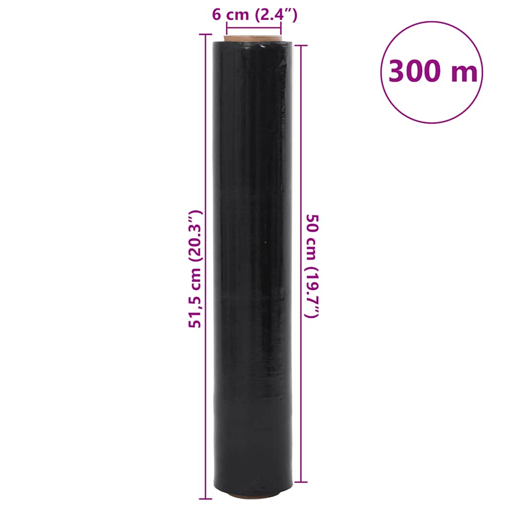 rastezljiva folija 2 kom crna 20 μm 50 cm x 300 m