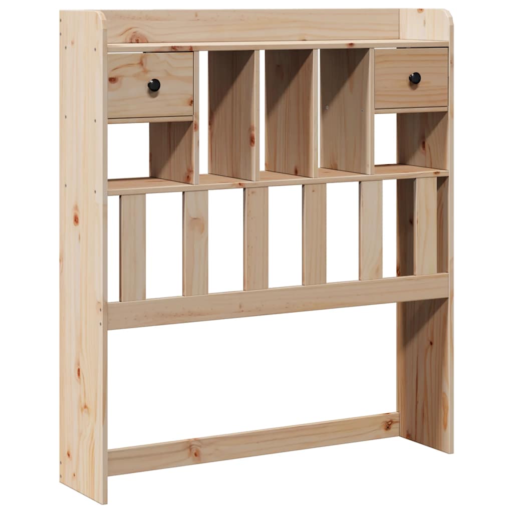 Krevet s regalom za knjige bez madraca 90x190 cm od borovine