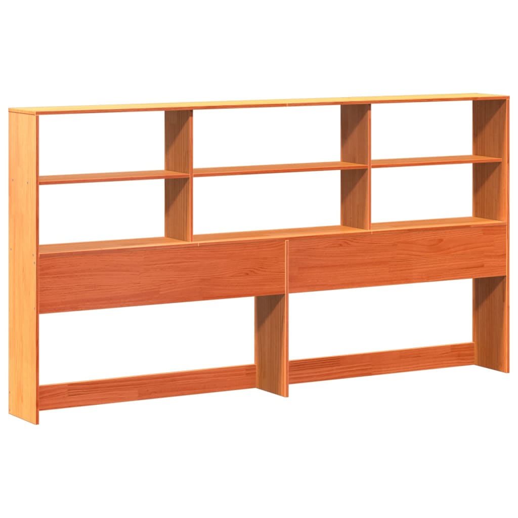 Krevet s regalom za knjige bez madraca 200x200 cm od borovine