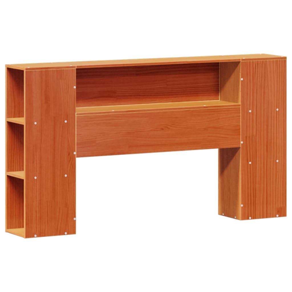 Krevet s regalom za knjige bez madraca 135 x 190 cm od borovine