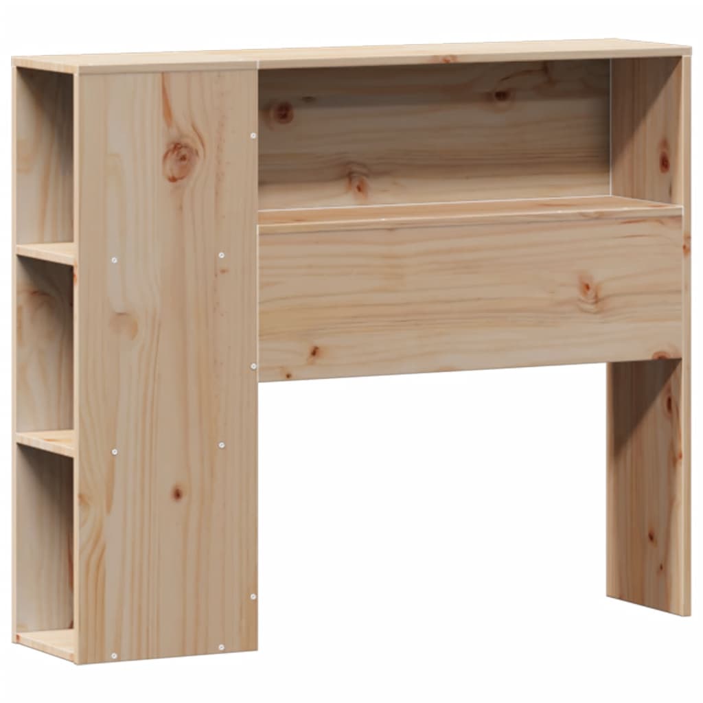Krevet s regalom za knjige bez madraca 75x190 cm borovina