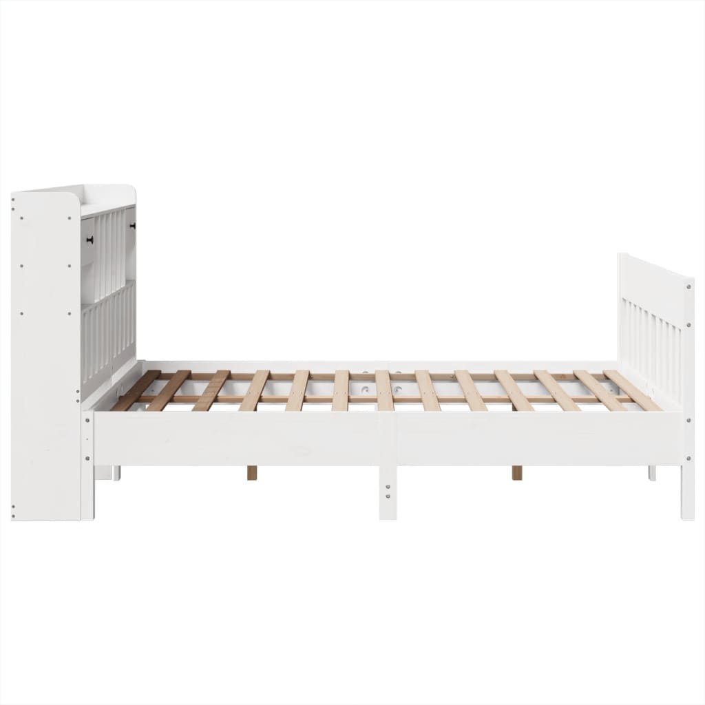 Okvir kreveta bez madraca bijeli 150x200 cm od masivne borovine