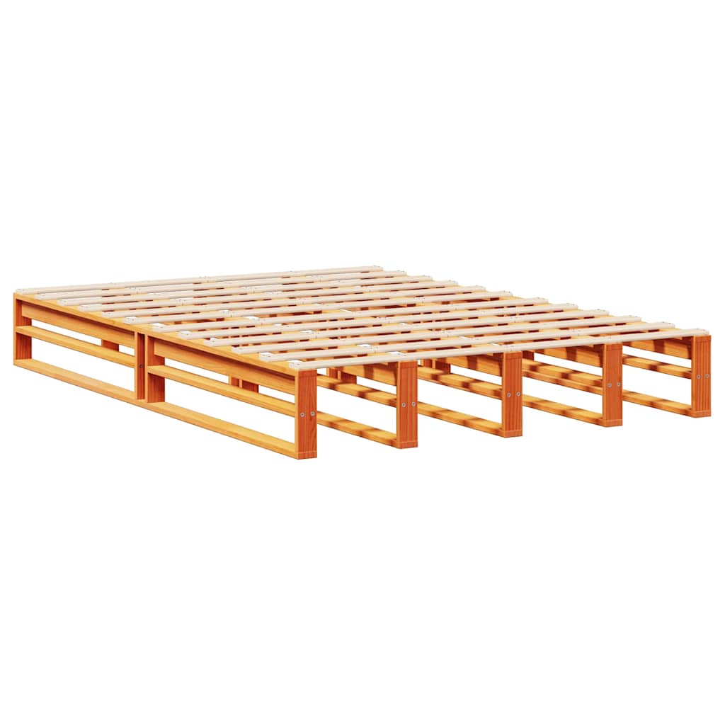 Krevet s regalom za knjige bez madraca 150x200 cm masivno drvo
