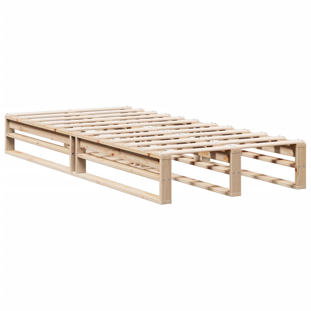 Krevet s regalom za knjige bez madraca 100 x 200 cm od borovine