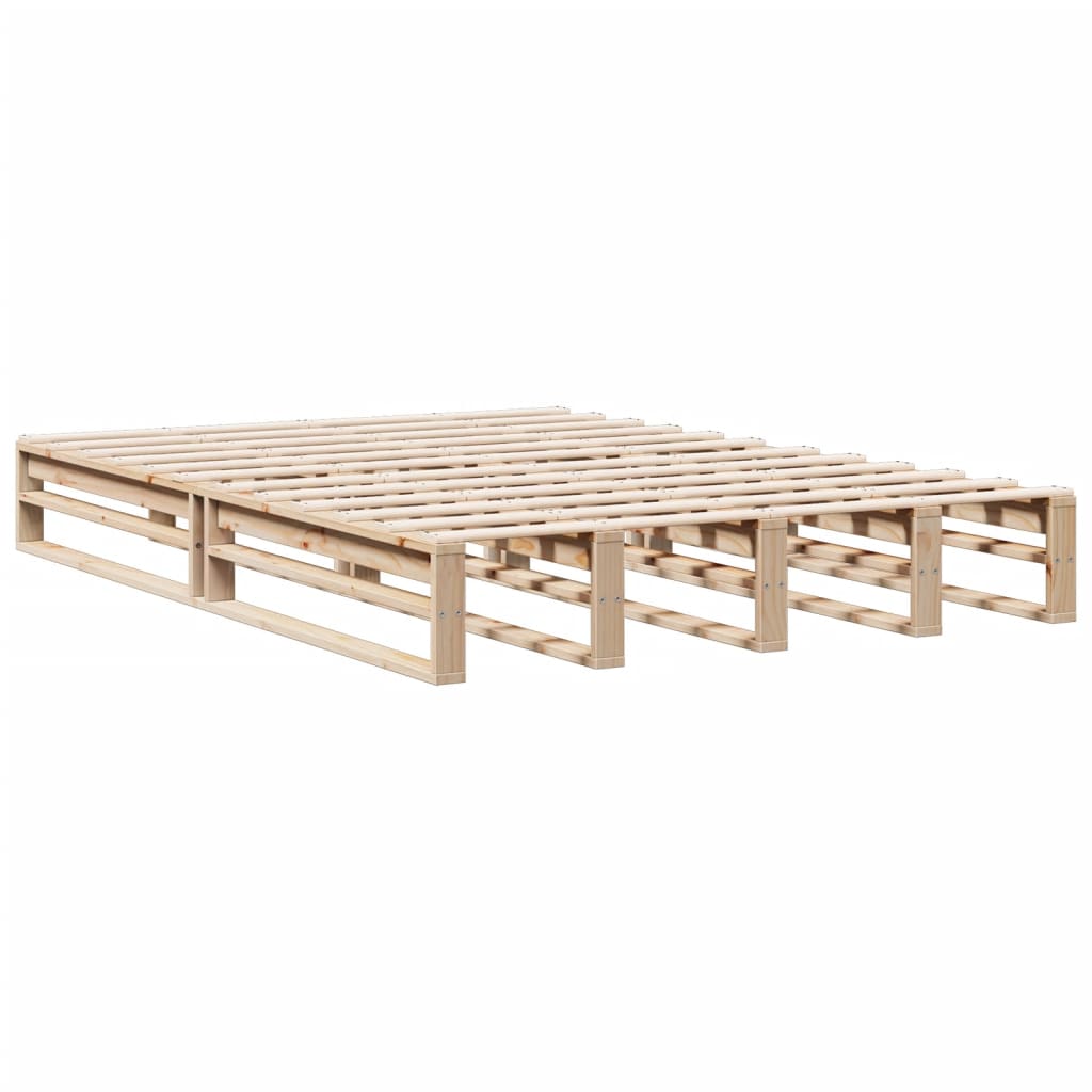 Krevet s regalom za knjige bez madraca 140x190 cm od borovine