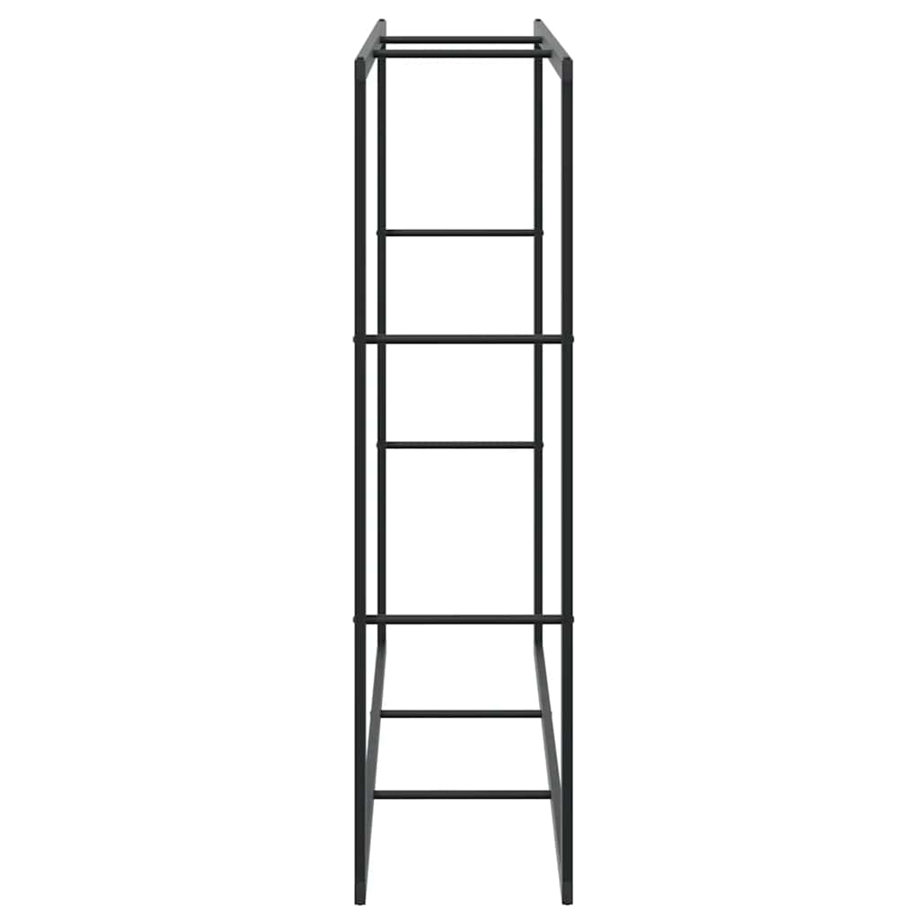Stalak za drva crni 110x30x116 cm čelik