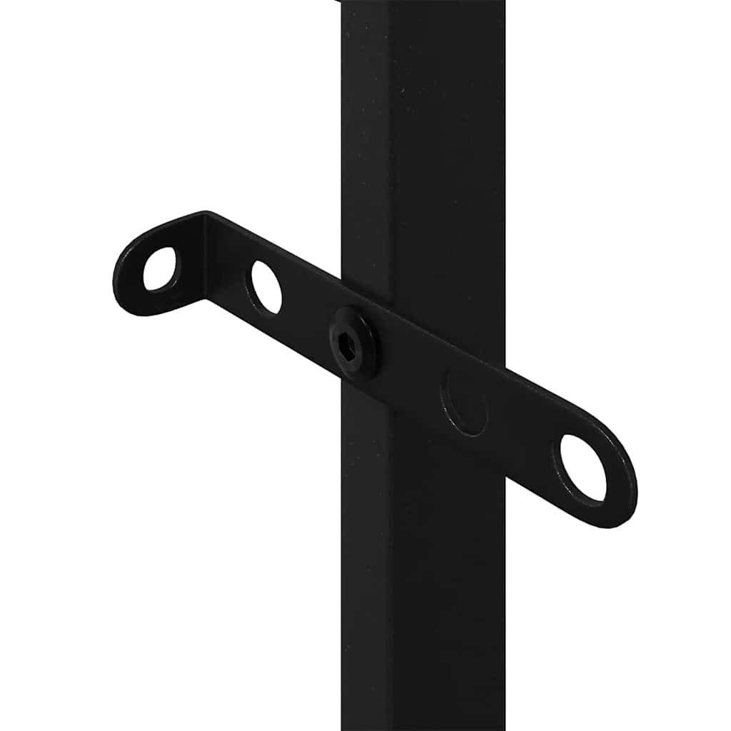 Stalak za drva crni 50x30x209 cm čelik