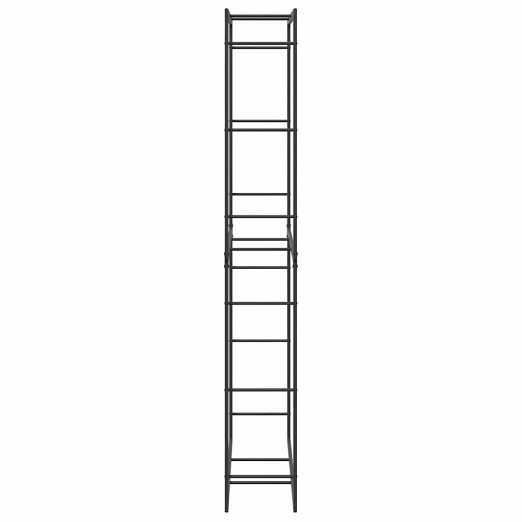 Stalak za drva crni 100x30x209 cm čelik