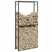 Stalak za drva crni 100x30x209 cm čelik