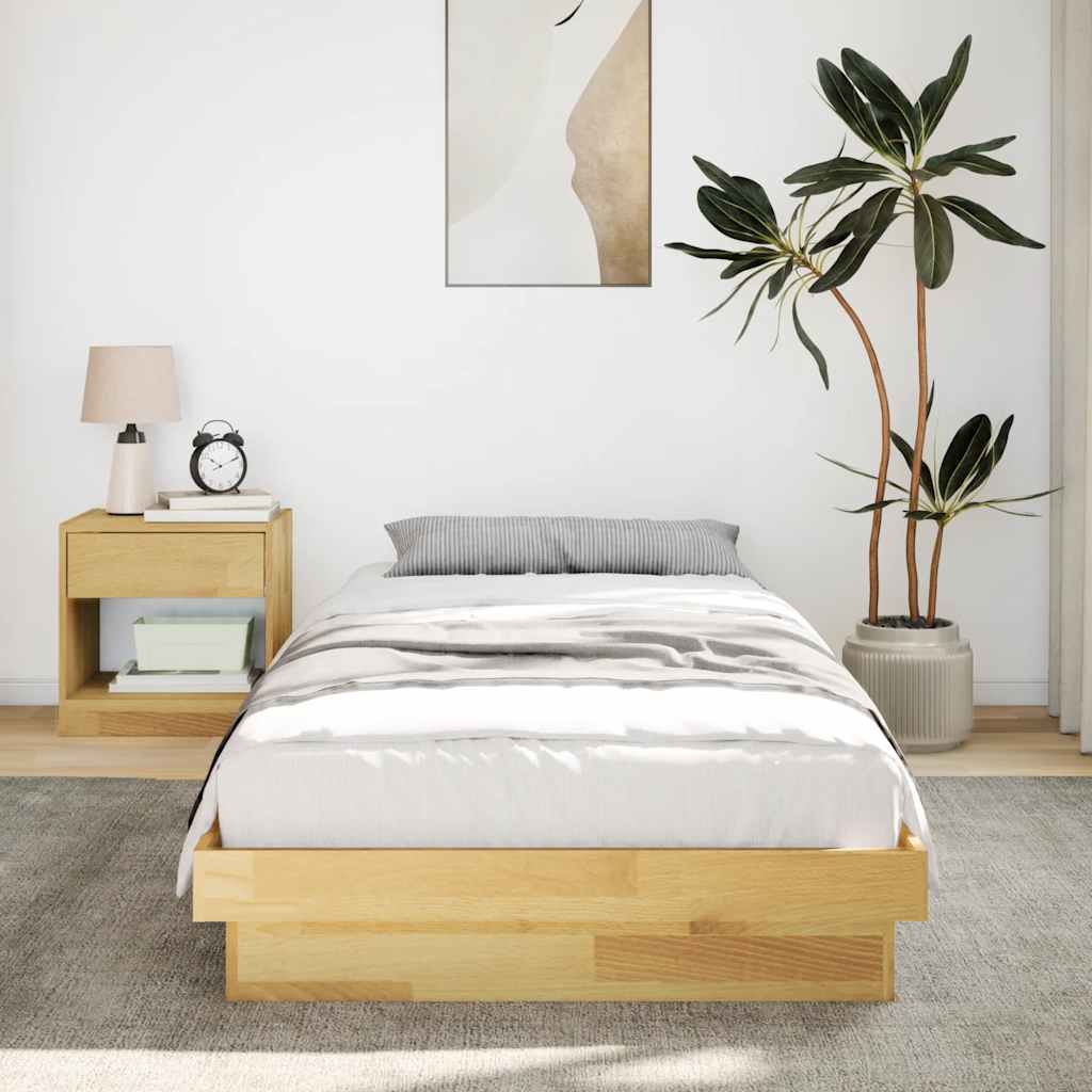 Okvir kreveta bez madraca 100x200 cm Puno hrastovo drvo