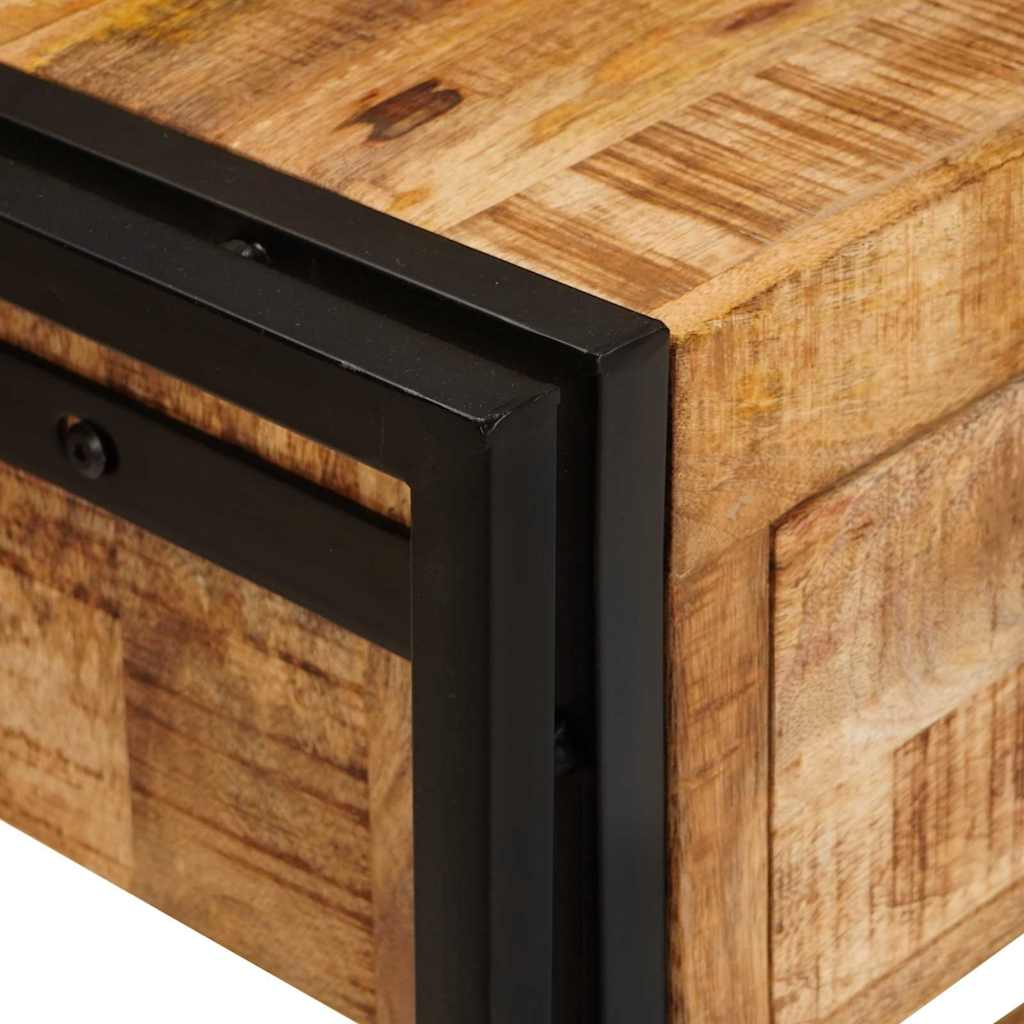 Konzolni stolovi 2 pcs Smeđa 161 x 33 x 75 cm Čvrsto drvo manga