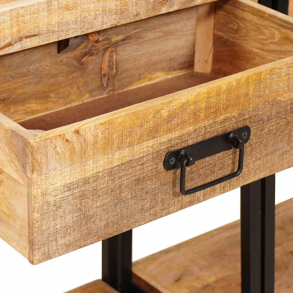 Konzolni stolovi 2 pcs Smeđa 200 x 33 x 75 cm Čvrsto drvo manga