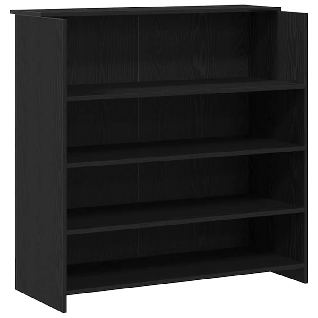 Recepcijski stol crni hrast 200x50x103,5 cm inženjerski drvo