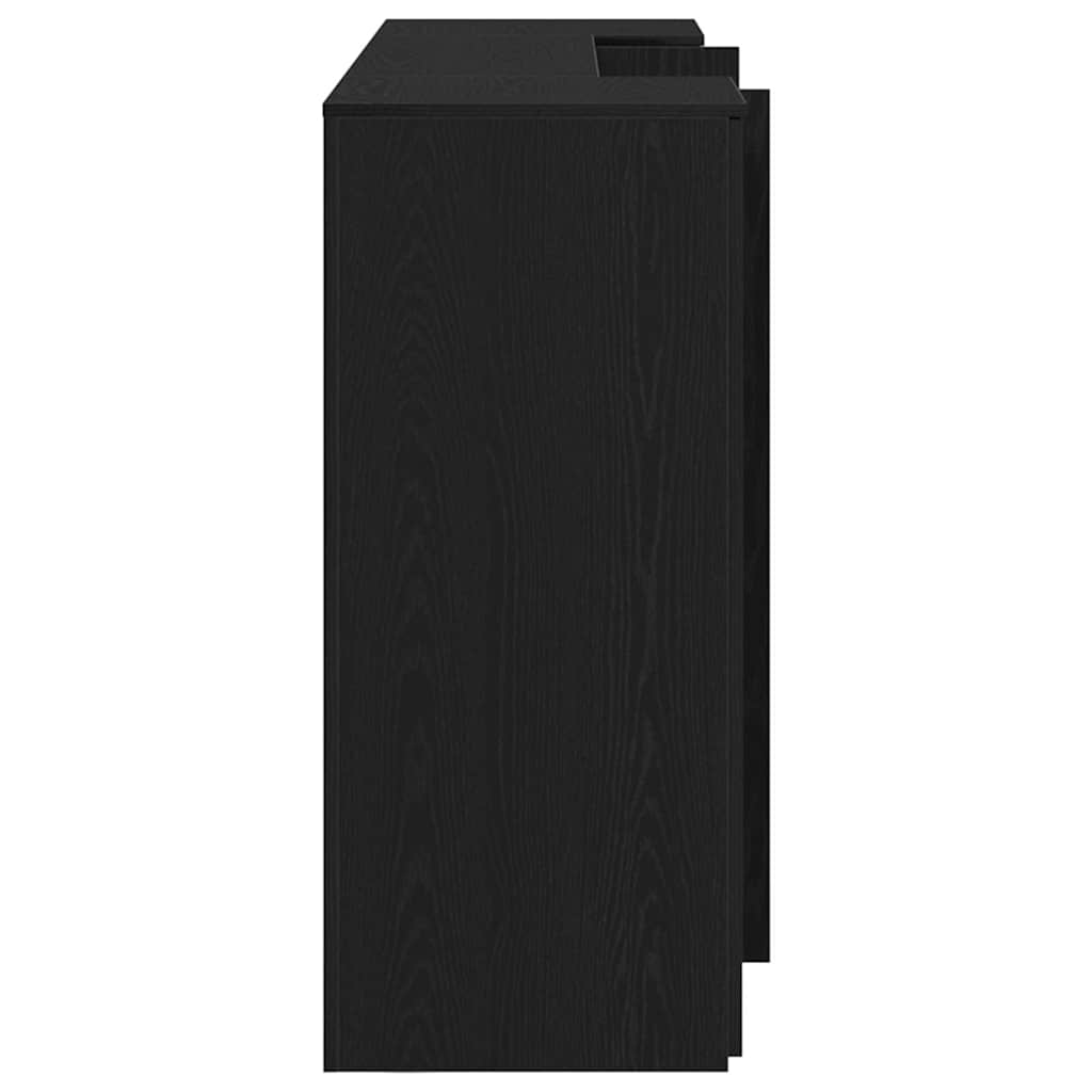 Recepcijski stol crni hrast 200x50x103,5 cm inženjerski drvo
