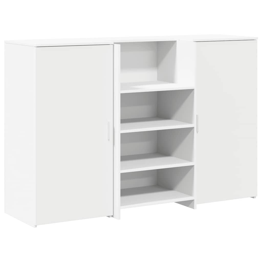 Recepcijski stol bijeli 155x50x103,5 cm od konstruiranog drva