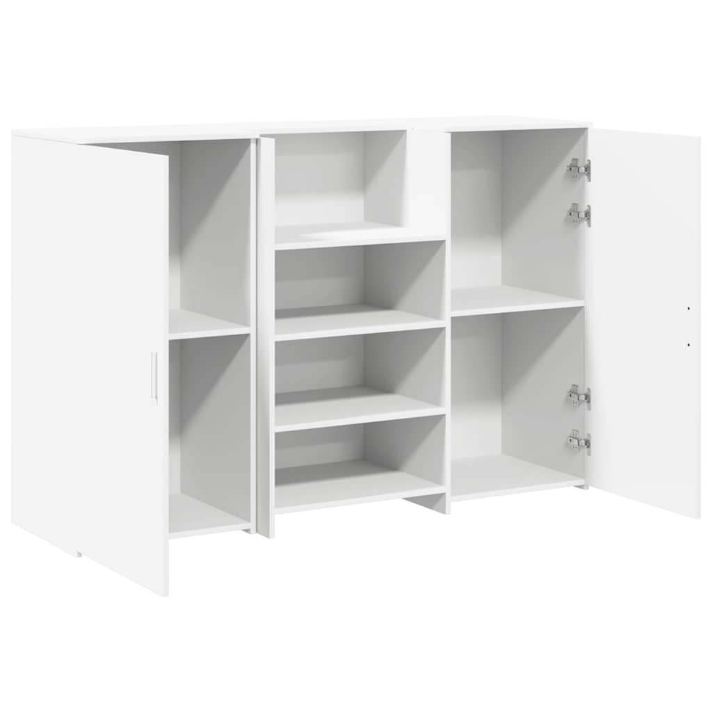 Recepcijski stol bijeli 155x50x103,5 cm od konstruiranog drva