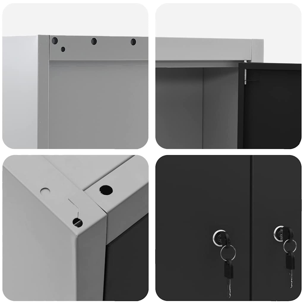 Ormar za alate s policom Crna i Siva 100 x 20 x 55 cm