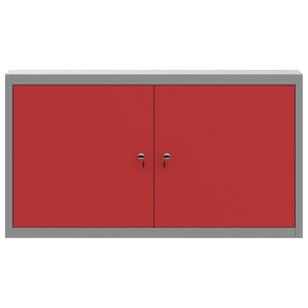 Ormar za alate s policom Crvena i siva 100 x 20 x 55 cm