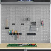 Panel za alate 2 pcs Siva 100 x 1 x 80 cm