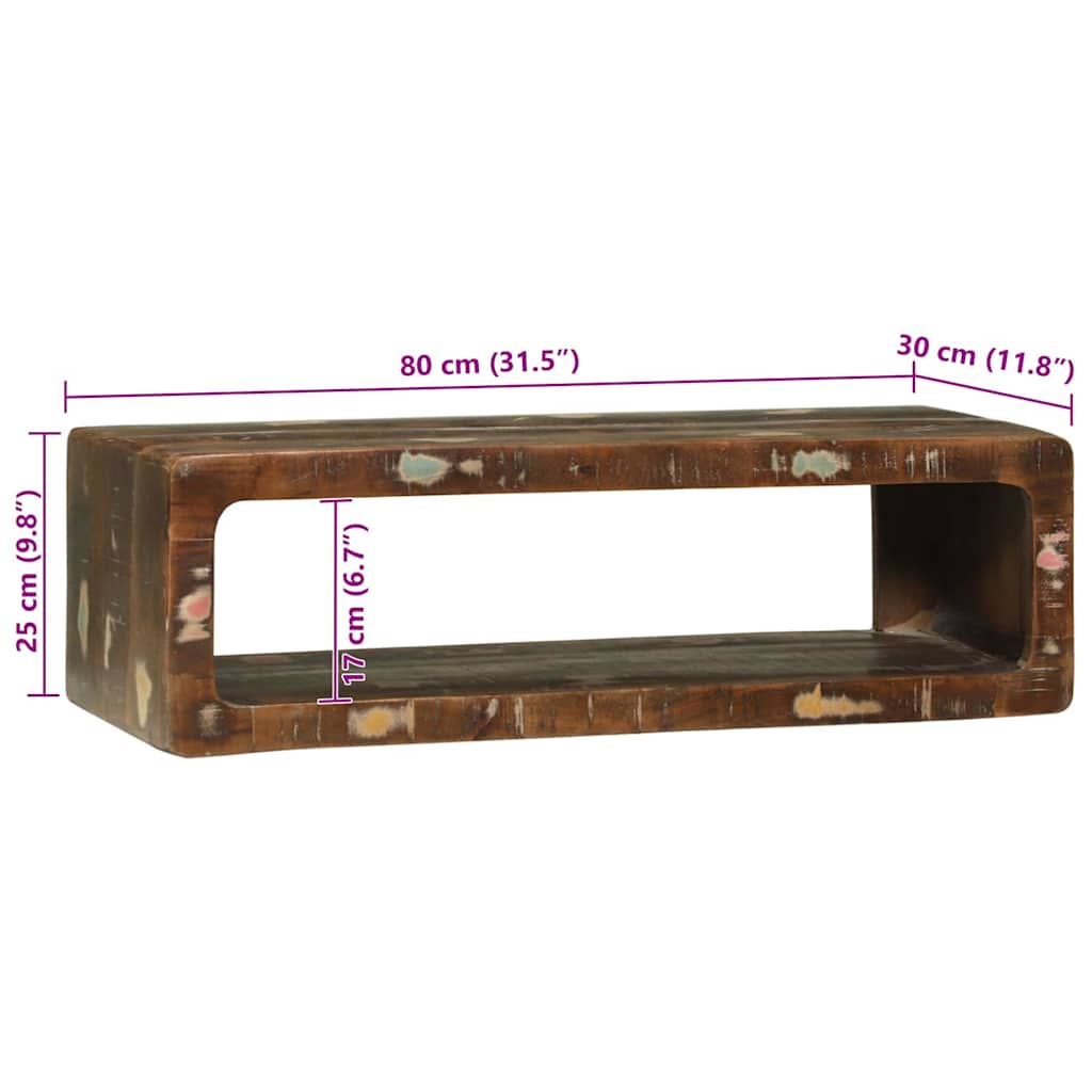 TV ormar Šareni 80 x 30 x 25 cm Čvrsto drvo iz reciklaže