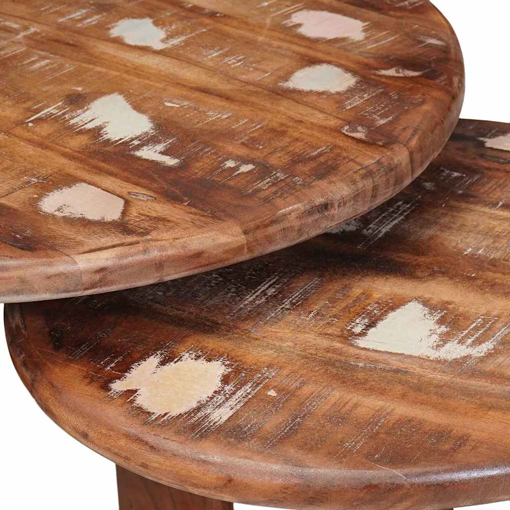 Stolovi za kavu na sklapanje 2 pcs Čvrsto reciklirano drvo