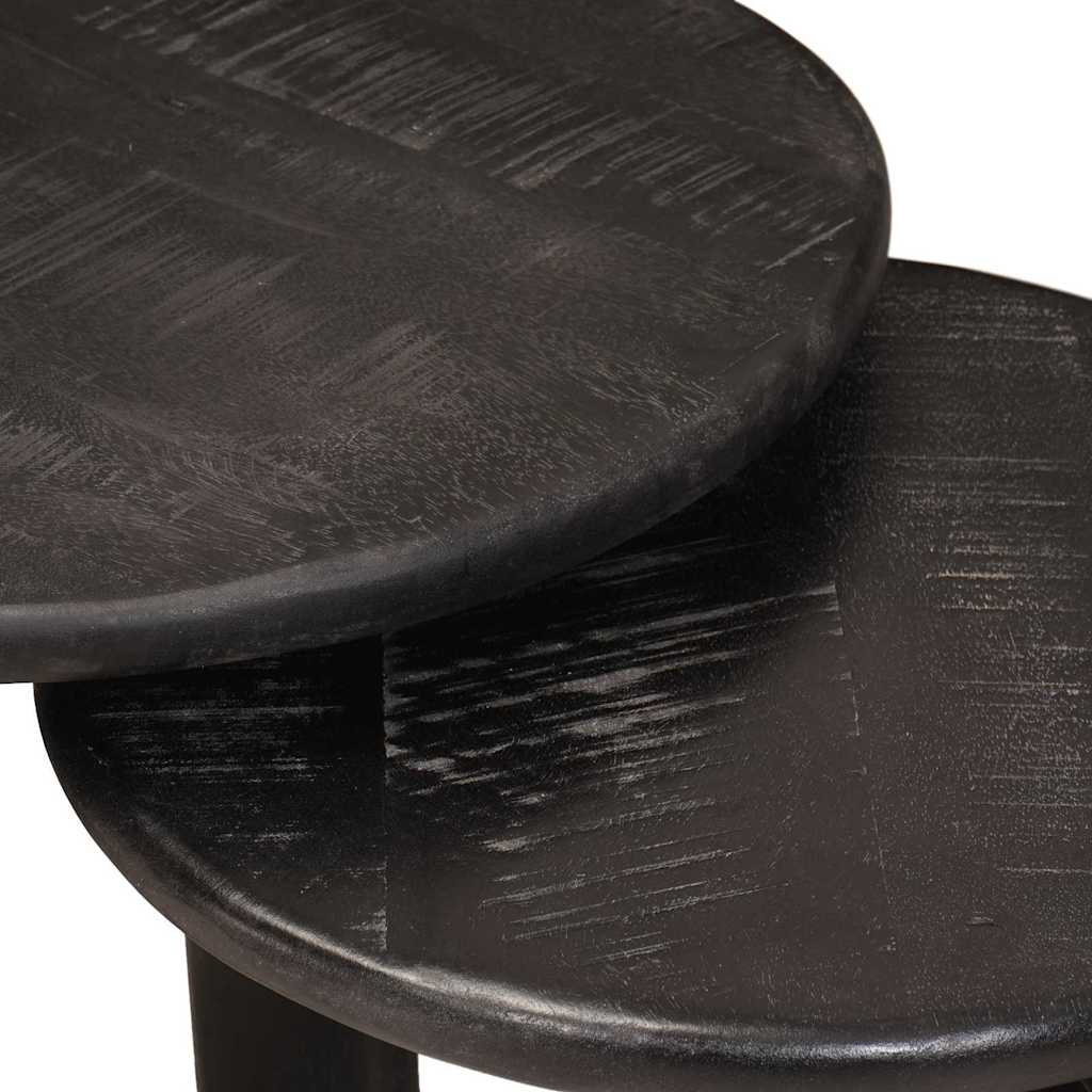 Stolovi za kavu na sklapanje 2 pcs Bijelo Čvrsto drvo manga