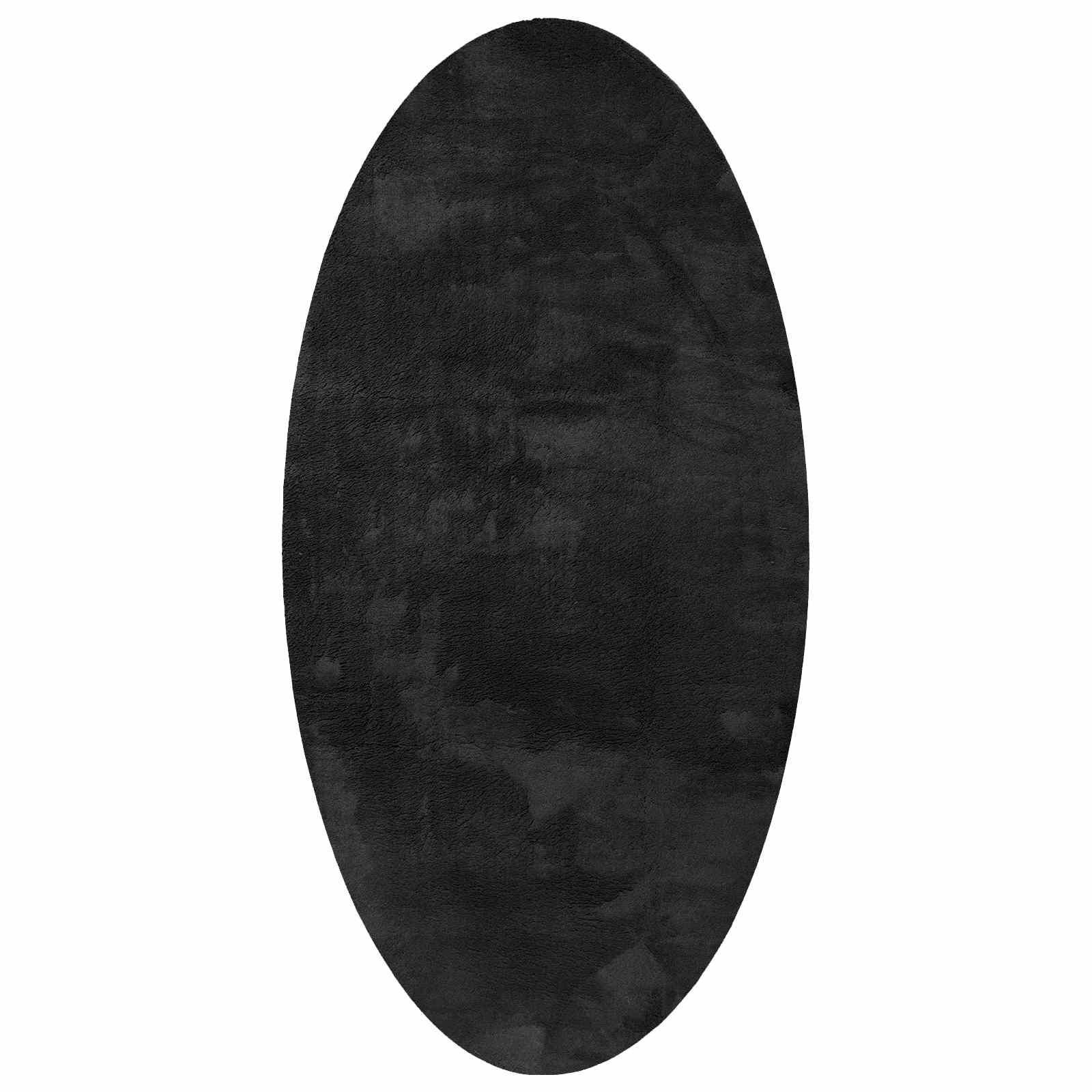 Tepisi za područja Ovalni HUARTE Crna 80 x 150 cm