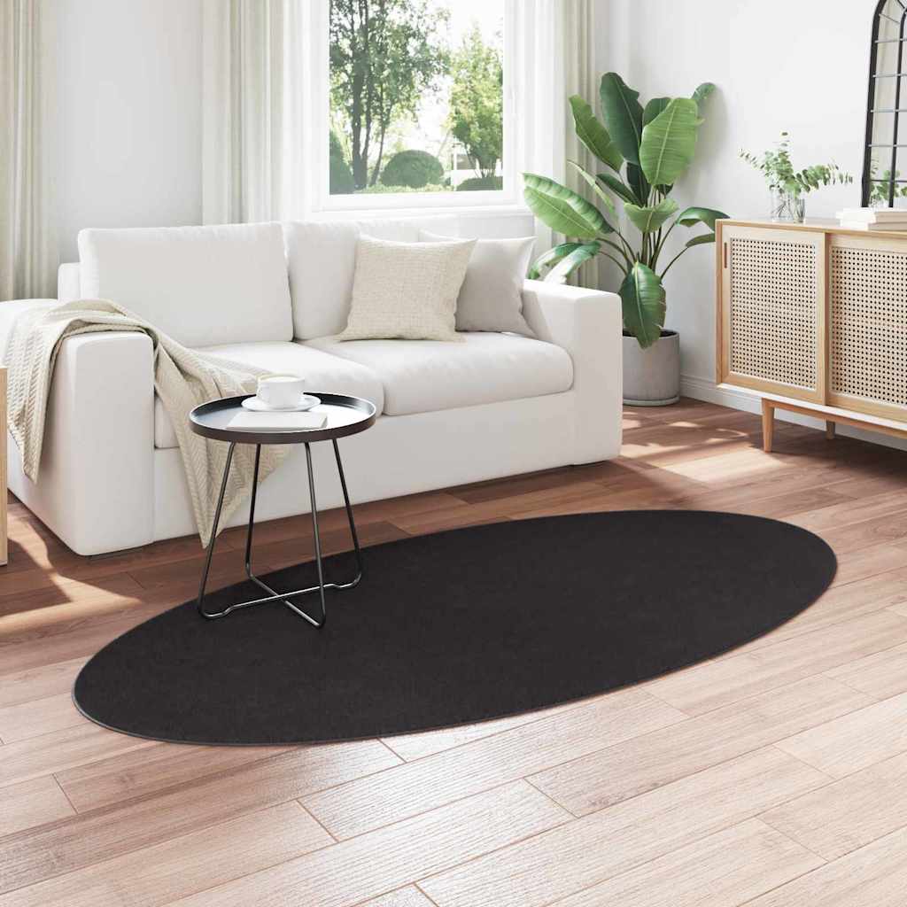 Tepisi za područja HUARTE Crna 100 x 200 cm 100% poliester