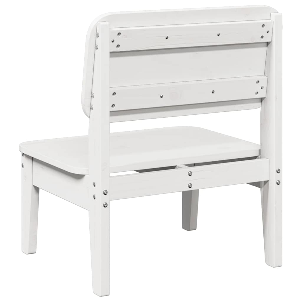 Vrtne stolice 2 kom bijele 60x52,5x72 cm od masivne borovine