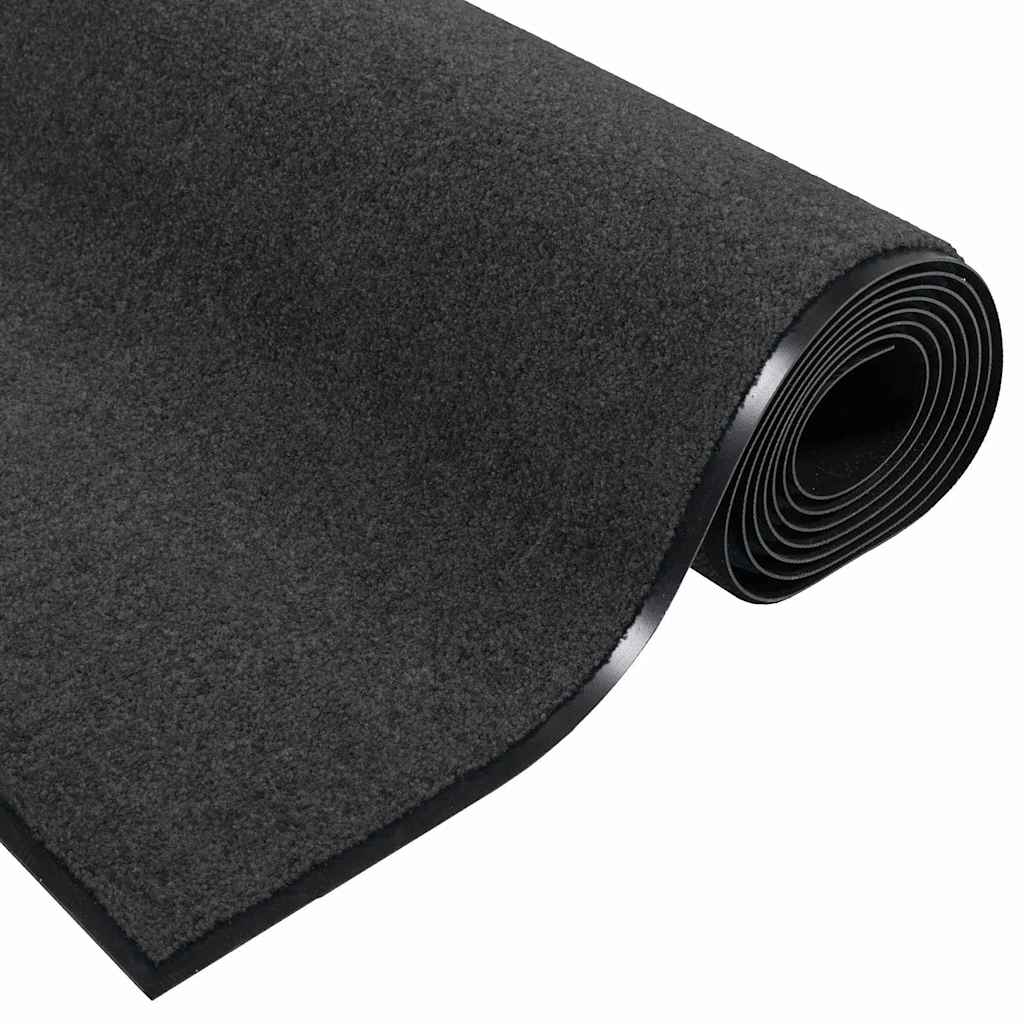 Otirač Antracit i crna 90 x 150 cm 100% poliamid