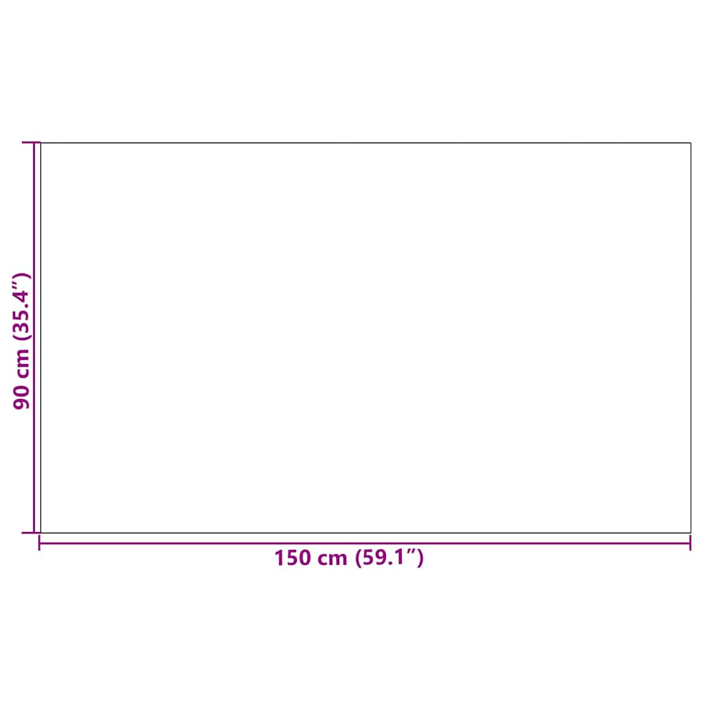 Otirač Antracit i crna 90 x 150 cm 100% poliamid
