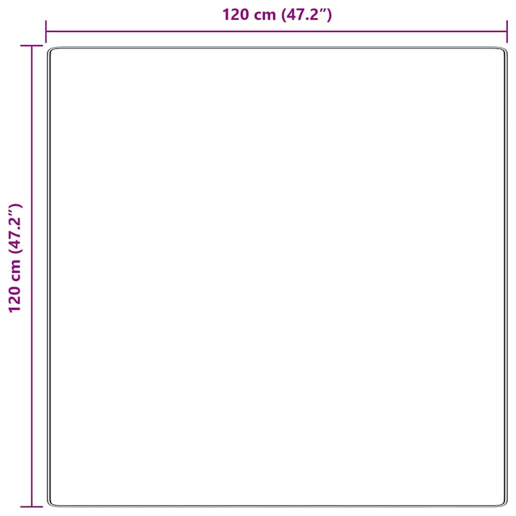 Protuklizni Shaggy Tepih Tamno siva 120 x 120 cm PP