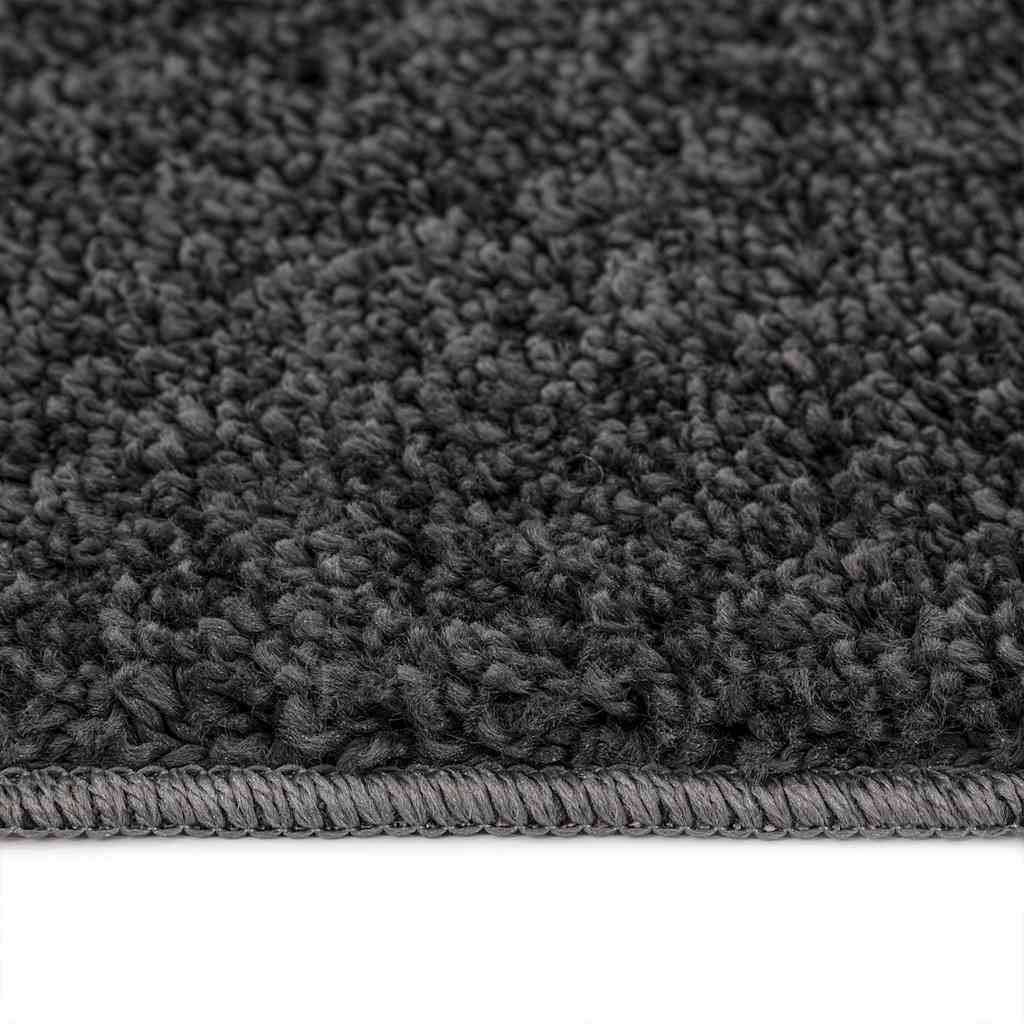 Protuklizni Shaggy Tepih Tamno siva 160 x 160 cm PP
