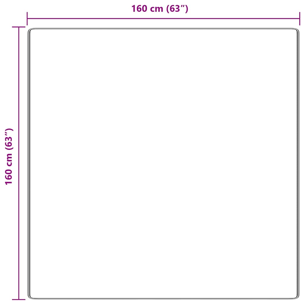 Protuklizni Shaggy Tepih Tamno siva 160 x 160 cm PP
