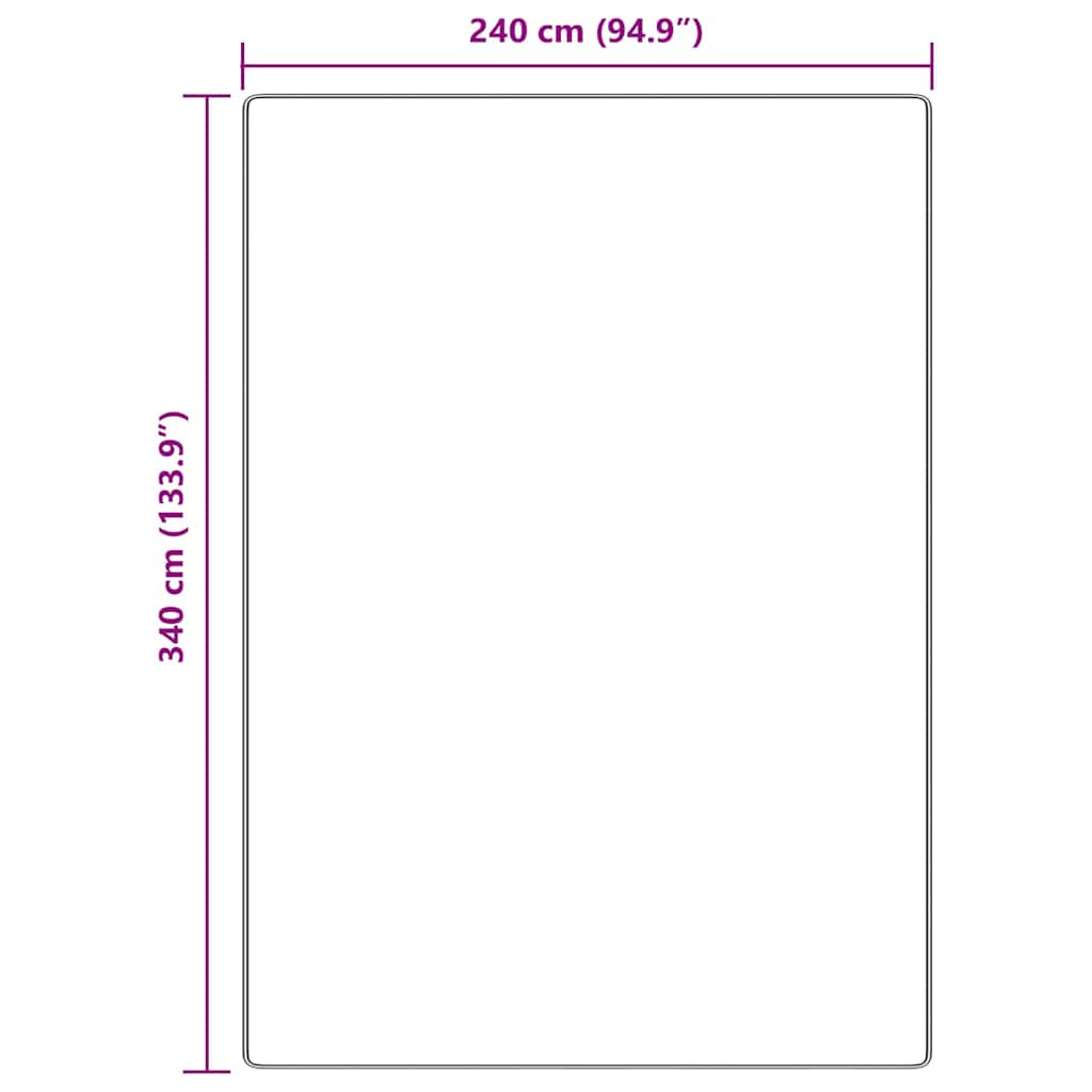 Protuklizni Shaggy Tepih Krema 240 x 340 cm PP