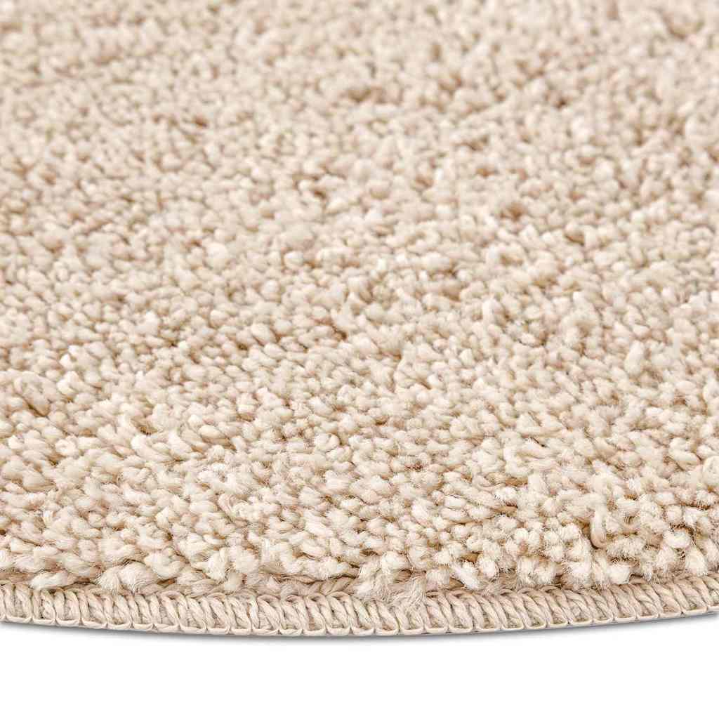 Protuklizni Shaggy Tepih Krema 120 x 120 cm PP