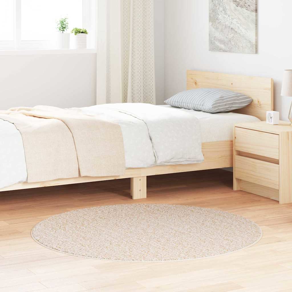 Protuklizni Shaggy Tepih Krema 120 x 120 cm PP