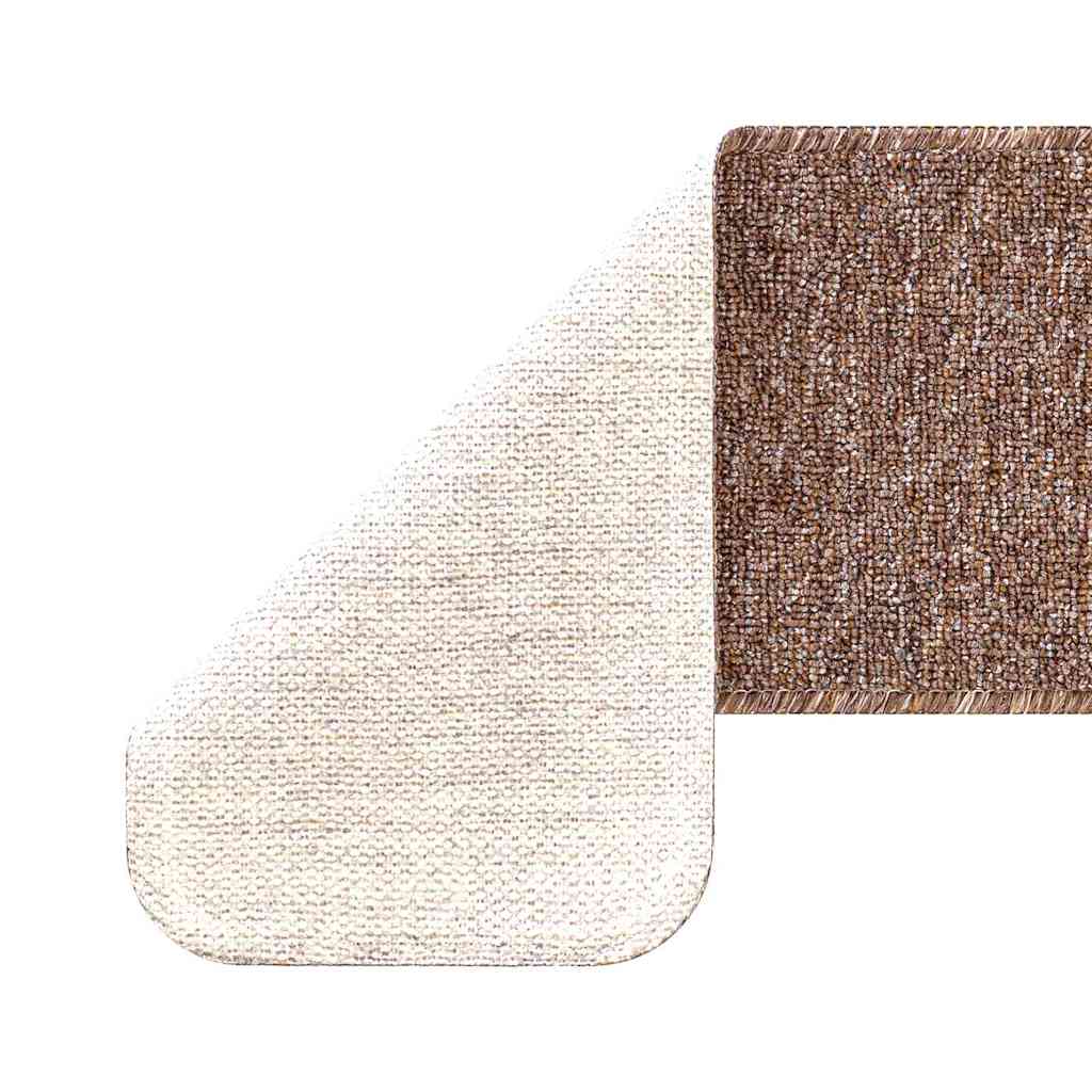 Podloge protiv klizanja za stepenice 15 pcs Smeđa 75 x 20 cm PP